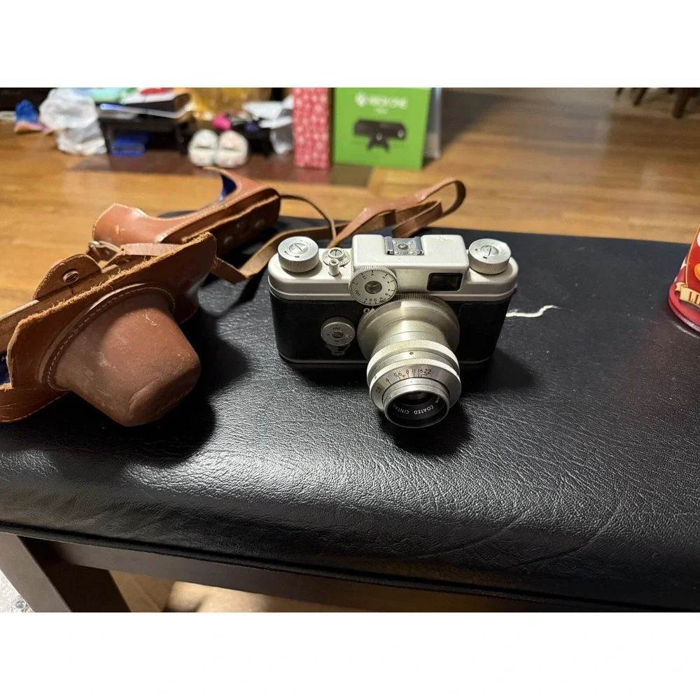 Vintage camera Argus C-4 lens F/2.8‎ 50mm With Case , Untested